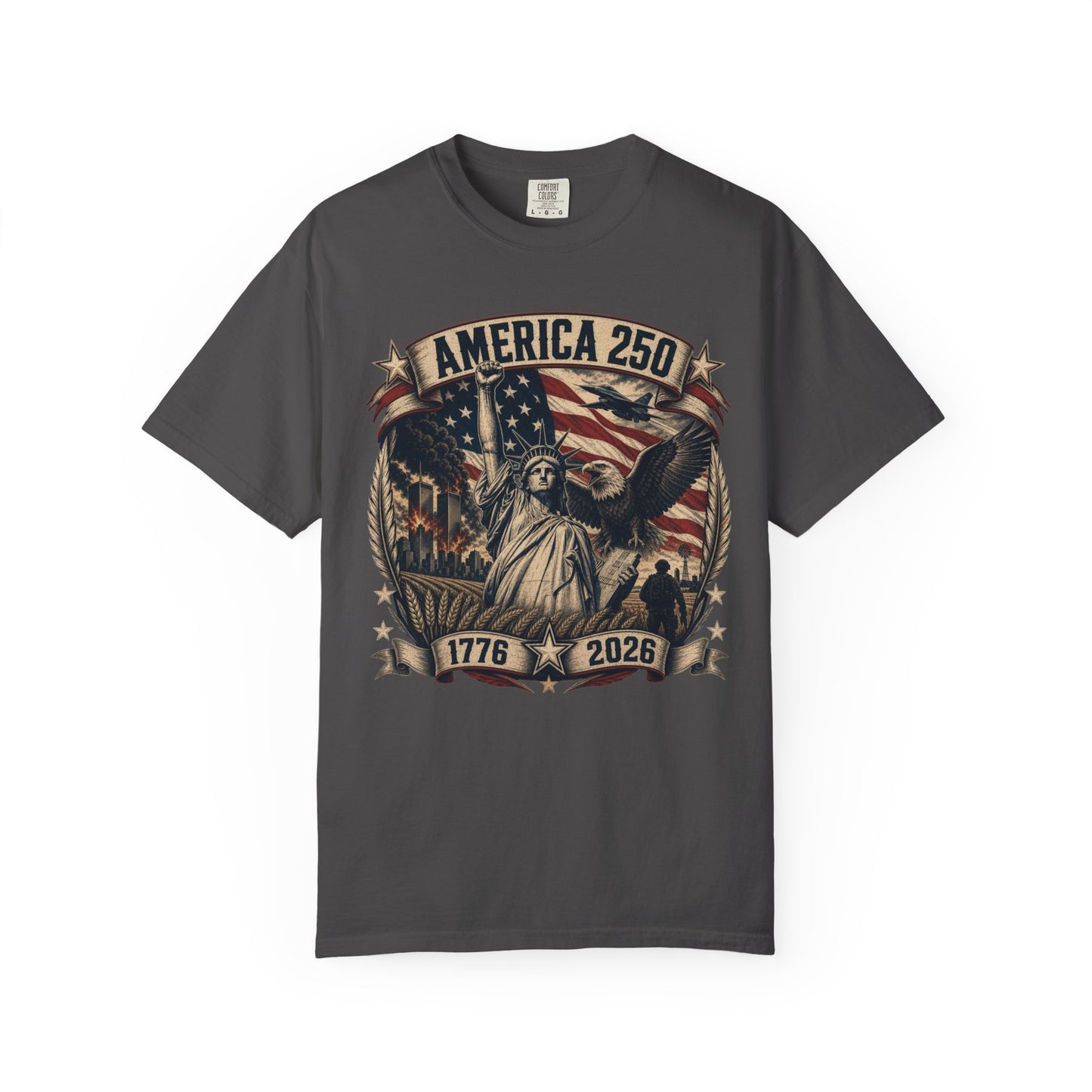 USA 250th Freedom Anniversary Patriotic T-Shirt, 4th of July, United States of America 250th Birthday