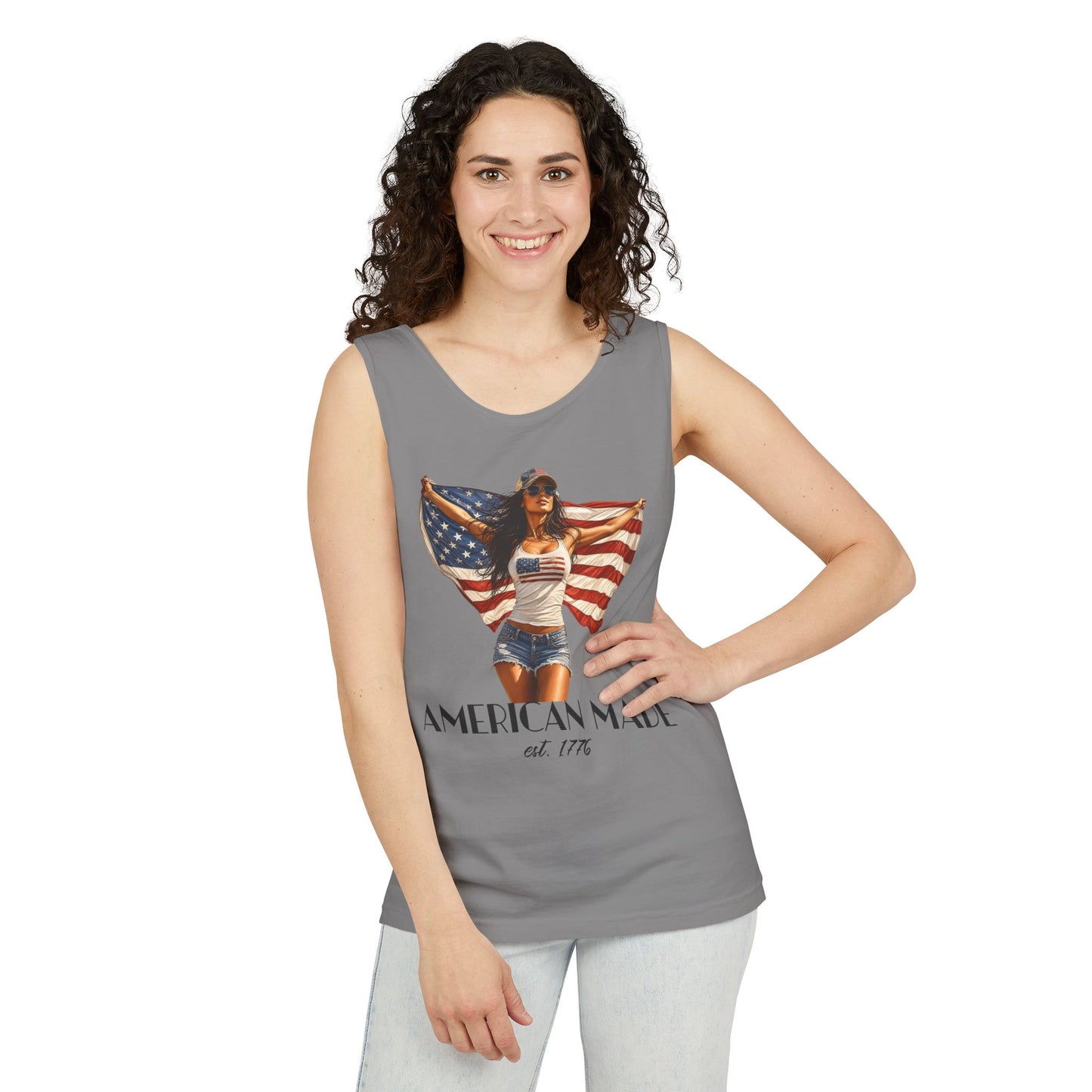 American Woman Patriotic Tank Top — 250th Anniversary 4th of July