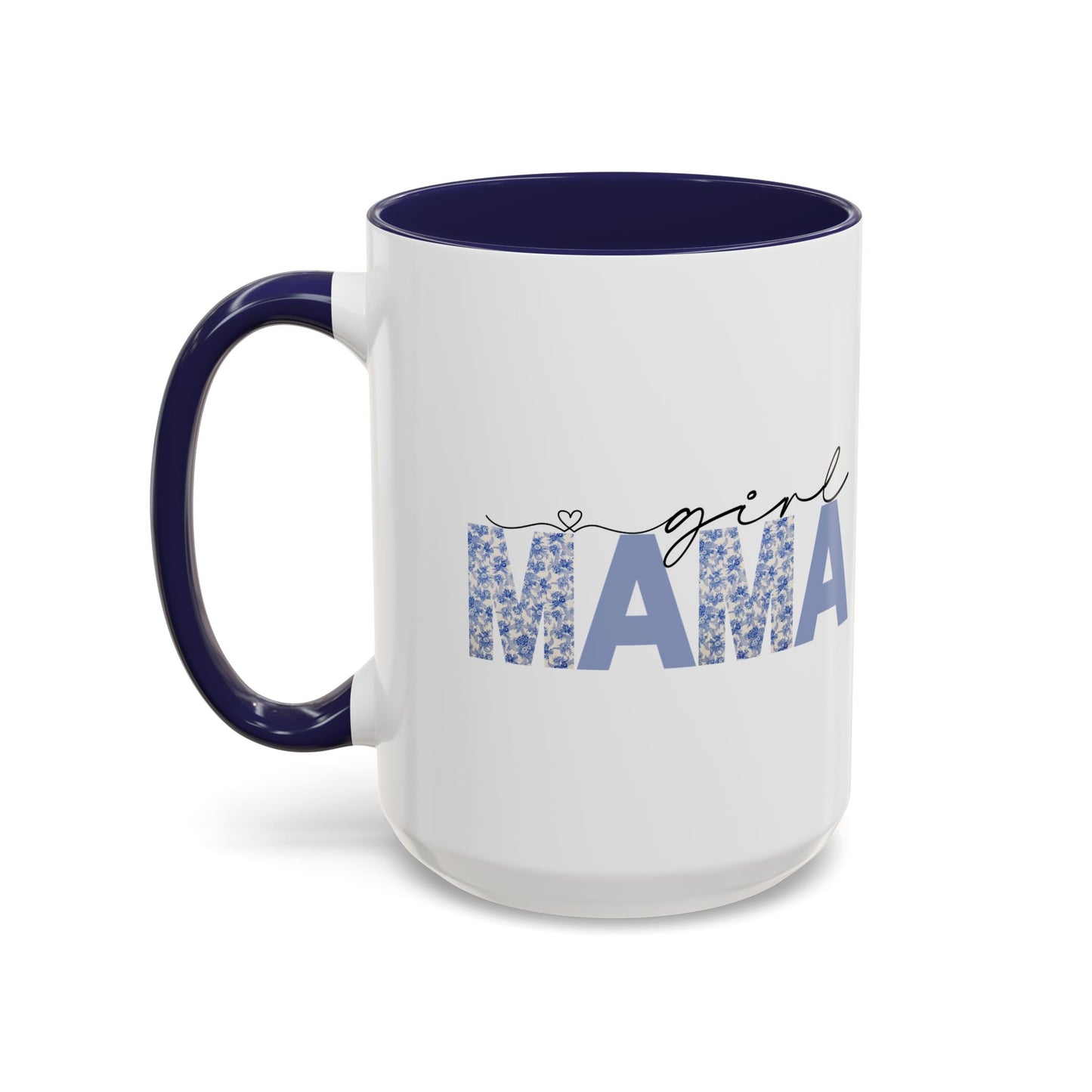 Girl Mama Floral Heart Mug | Cute Mom Life Coffee Cup, Perfect Gift for Mothers