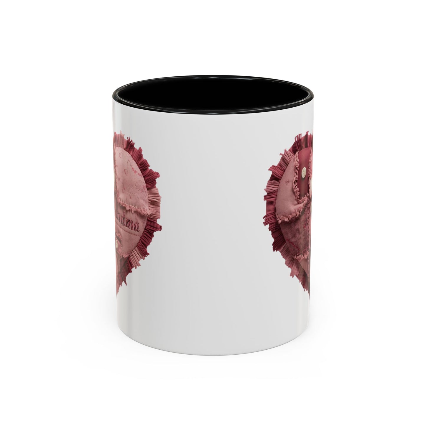 Pink Patchwork Heart Grandma Mug | Cozy Quilted Design | Holiday Gift for Grandma