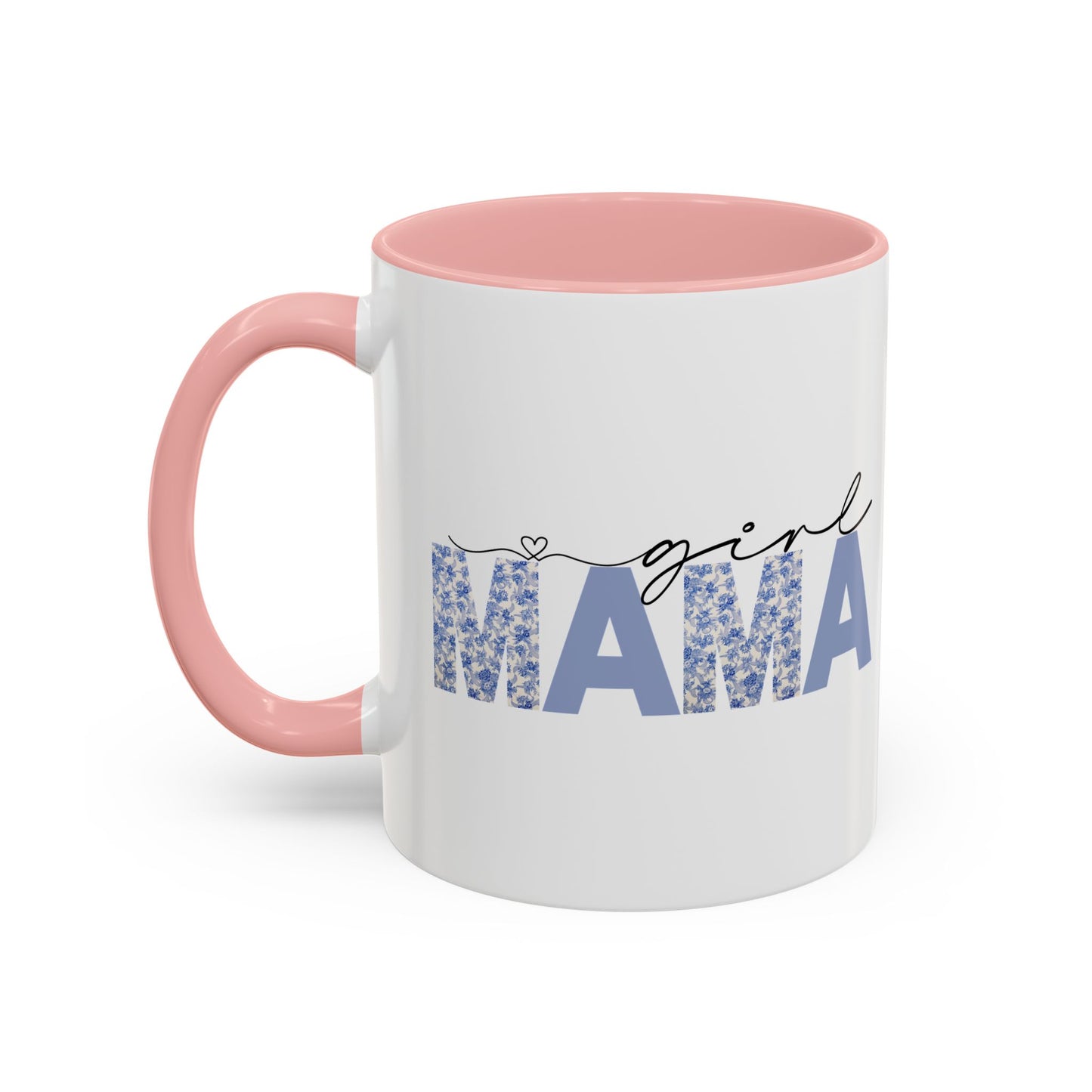 Girl Mama Floral Heart Mug | Cute Mom Life Coffee Cup, Perfect Gift for Mothers