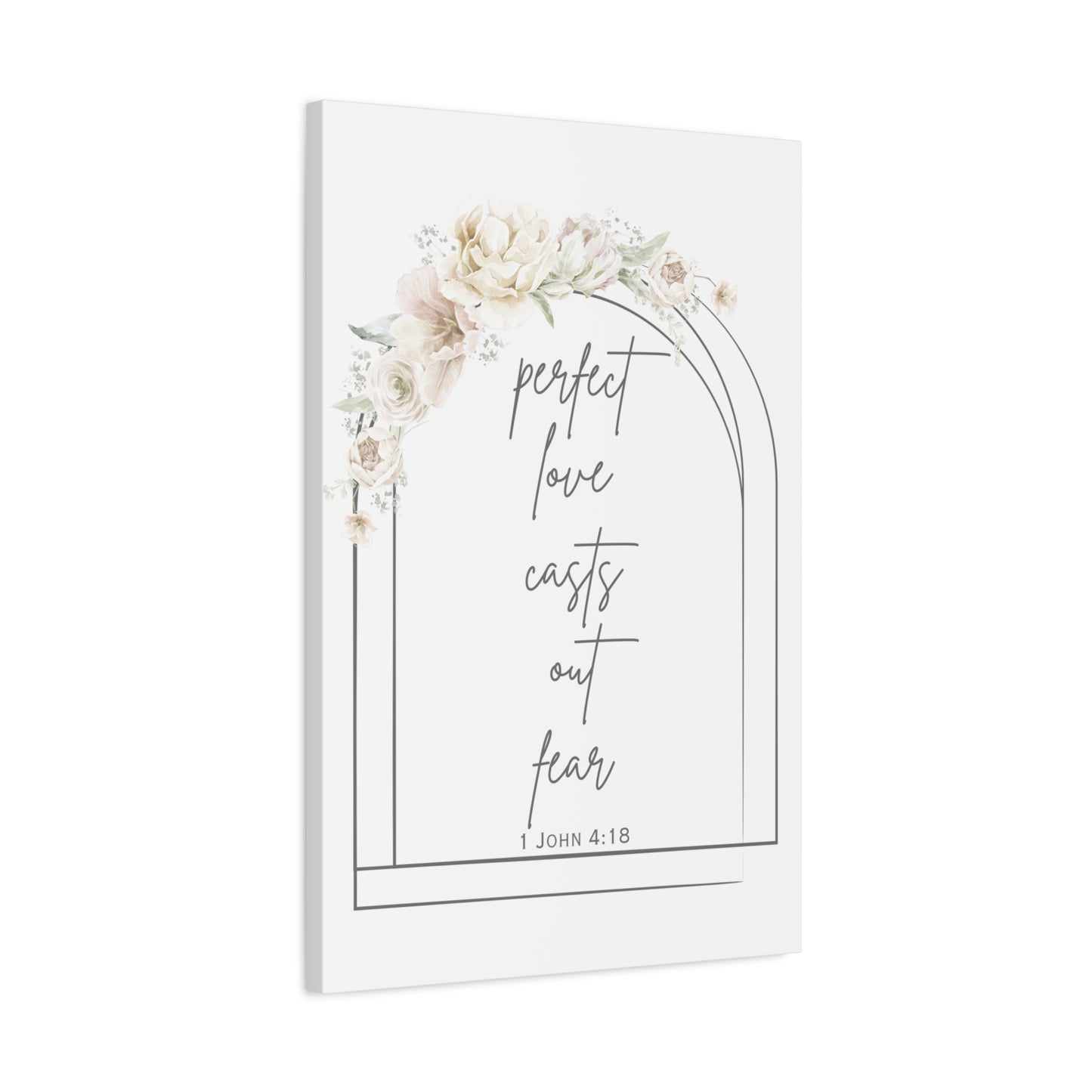 Canvas Wall Art, Perfect Love Casts Out Fear, 1 John 4:18, Faith-based Home Decor, Religious Gift For Home, Inspirational Prints