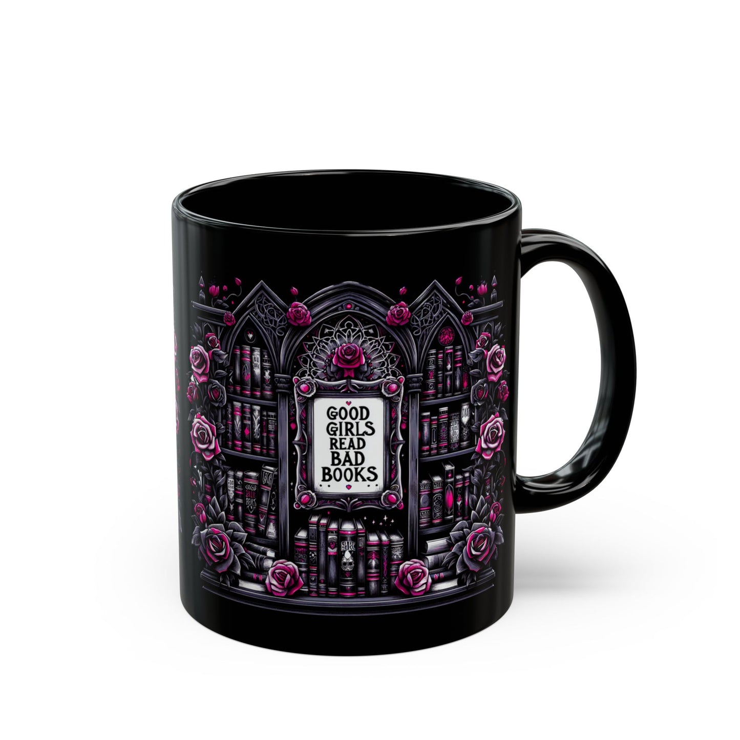 Romantacy Book Lover's Mug, Good Girls Read Bad Books, Gothic Aesthetic, Booktok