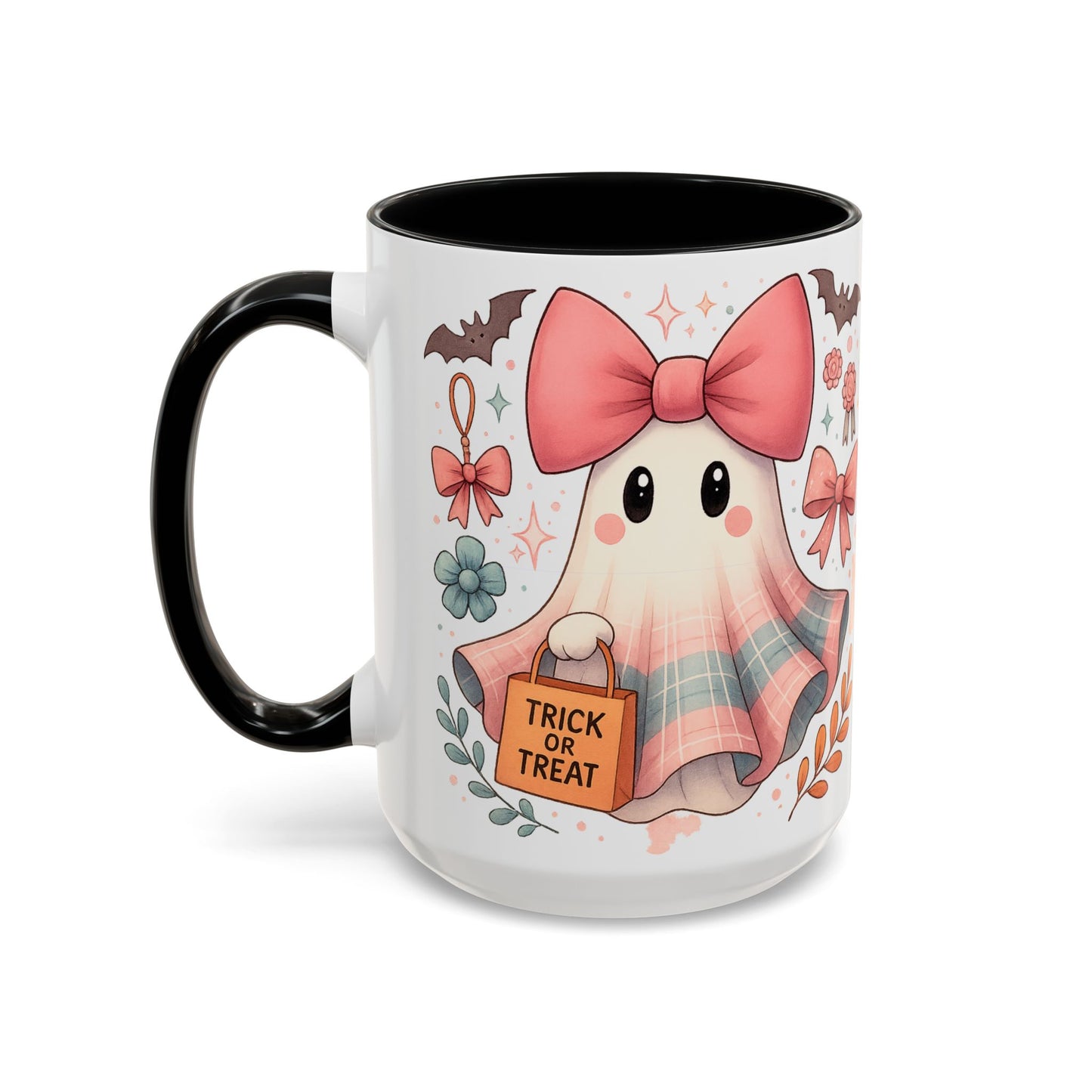 Spooky Ghost Accent Coffee Mug | Halloween Decor, Cute Gift, Fall Celebration, Cozy Autumn Vibe, Drinkware