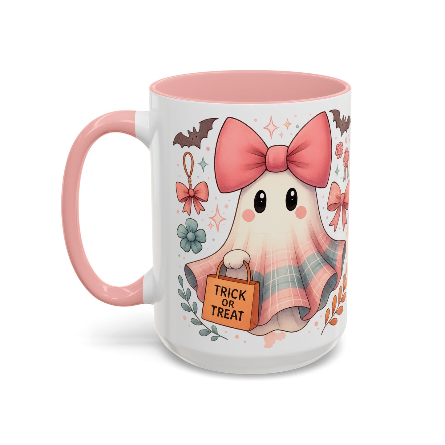 Spooky Ghost Accent Coffee Mug | Halloween Decor, Cute Gift, Fall Celebration, Cozy Autumn Vibe, Drinkware
