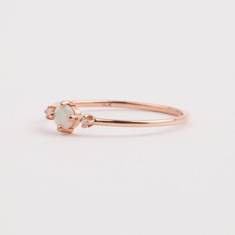Opal Rose Gold Ring