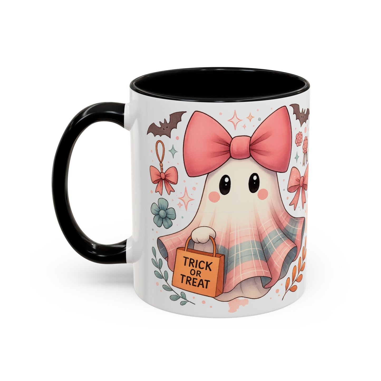 Spooky Ghost Accent Coffee Mug | Halloween Decor, Cute Gift, Fall Celebration, Cozy Autumn Vibe, Drinkware