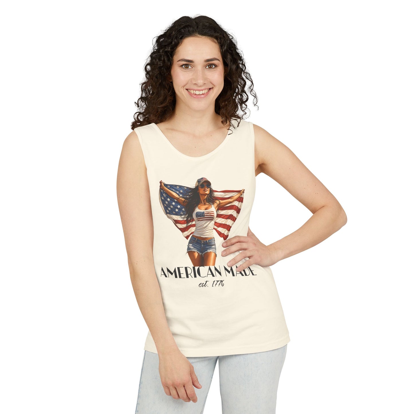 American Woman Patriotic Tank Top — 250th Anniversary 4th of July