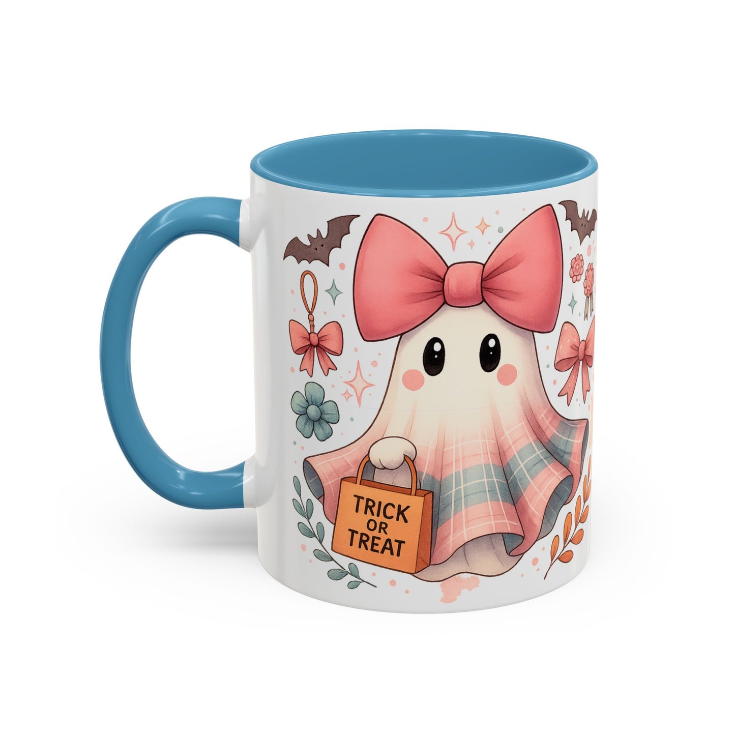 Spooky Ghost Accent Coffee Mug | Halloween Decor, Cute Gift, Fall Celebration, Cozy Autumn Vibe, Drinkware