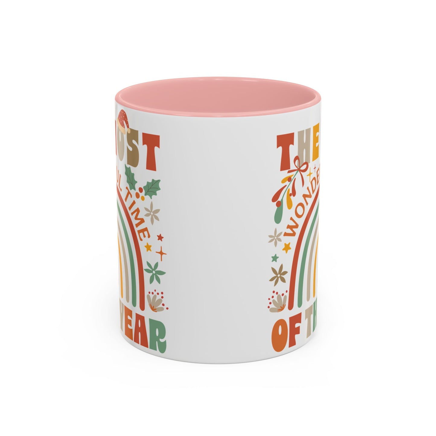 Accent Coffee Mug - Retro Christmas 'The Most Wonderful Time of the Year' Mug