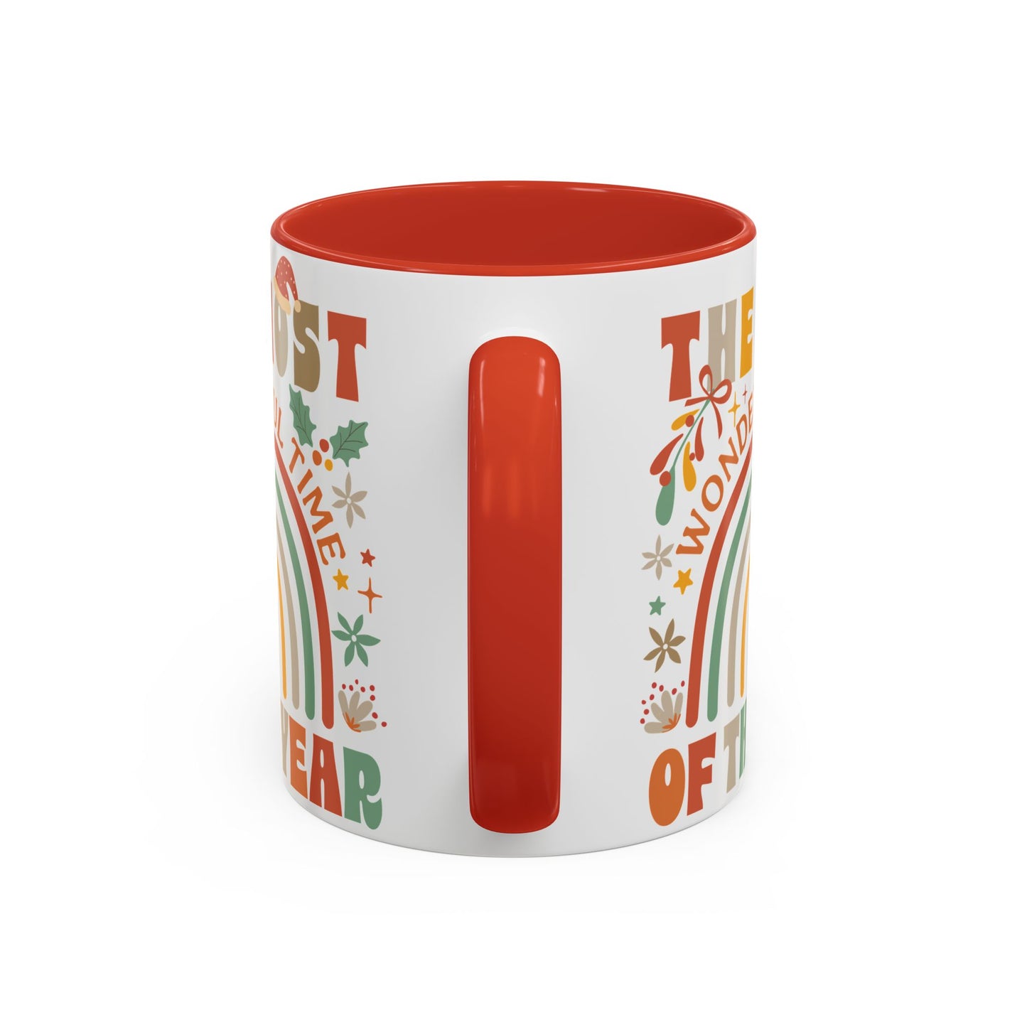 Accent Coffee Mug - Retro Christmas 'The Most Wonderful Time of the Year' Mug
