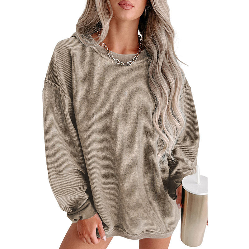 Oversized Solid Color Pullover