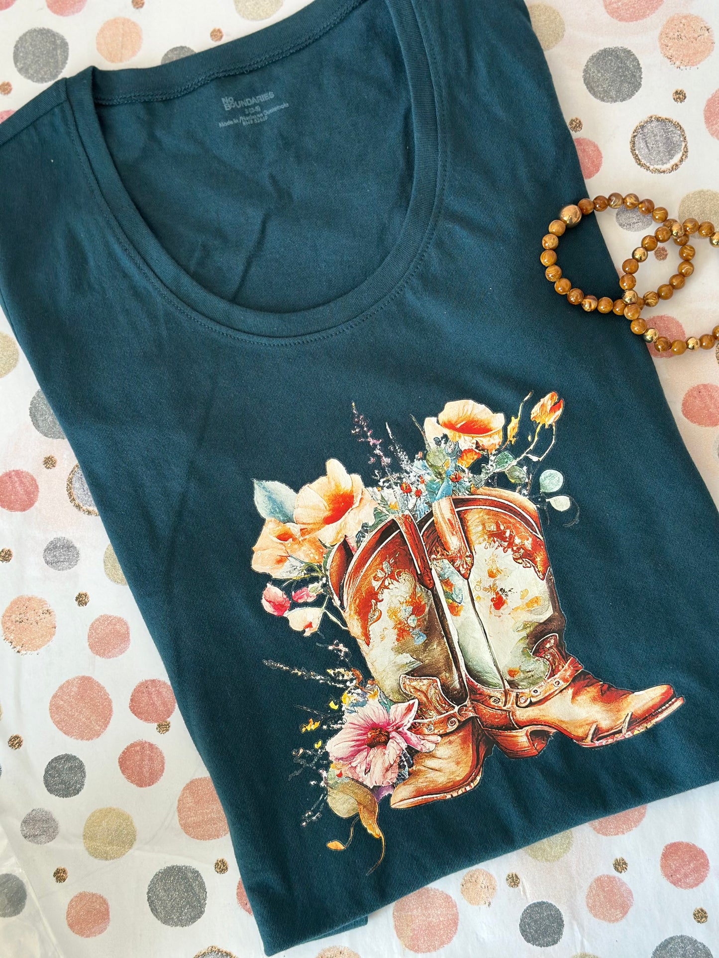 Floral Boots Graphic Tee