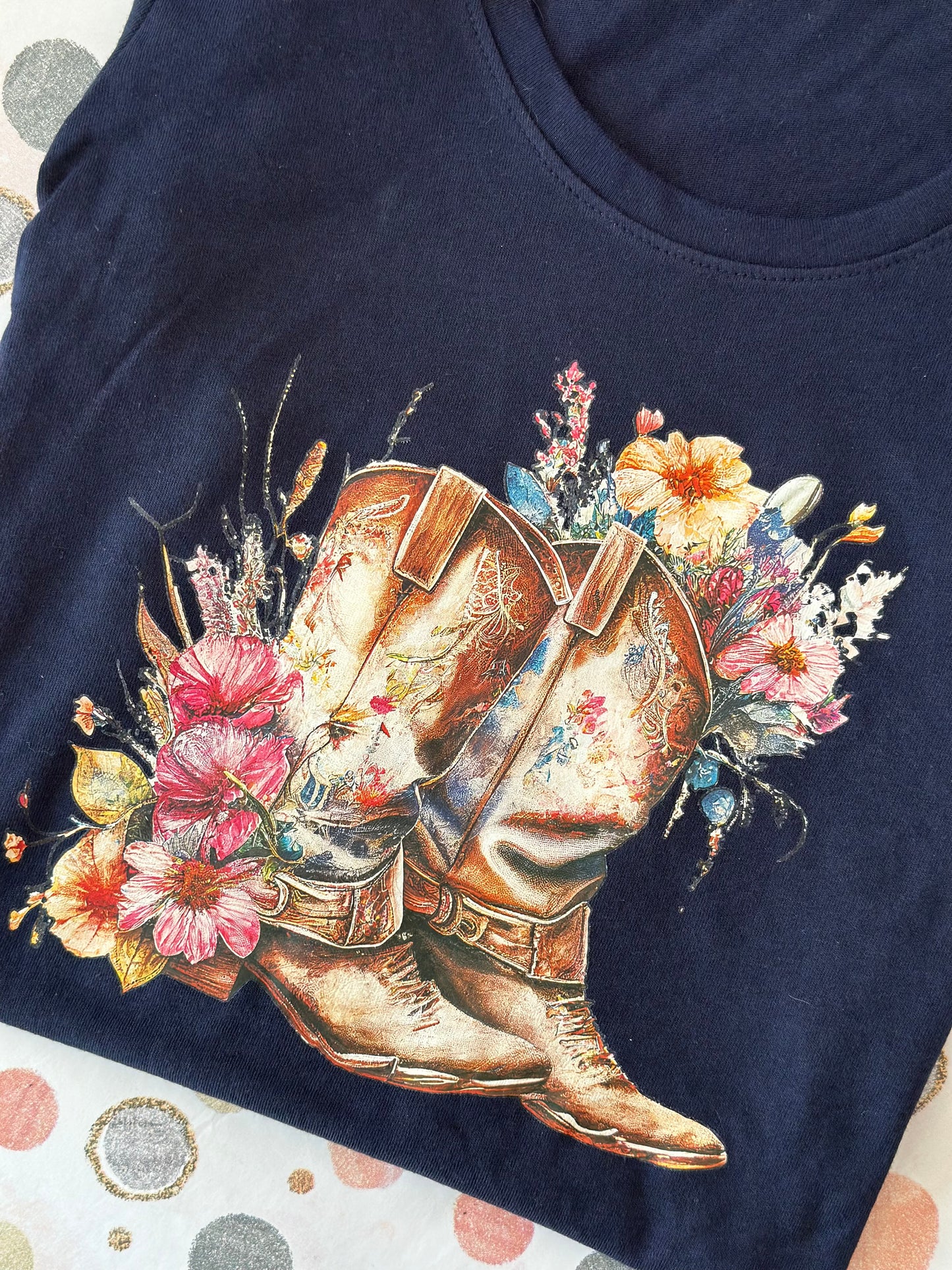 Floral Boots Graphic Tee