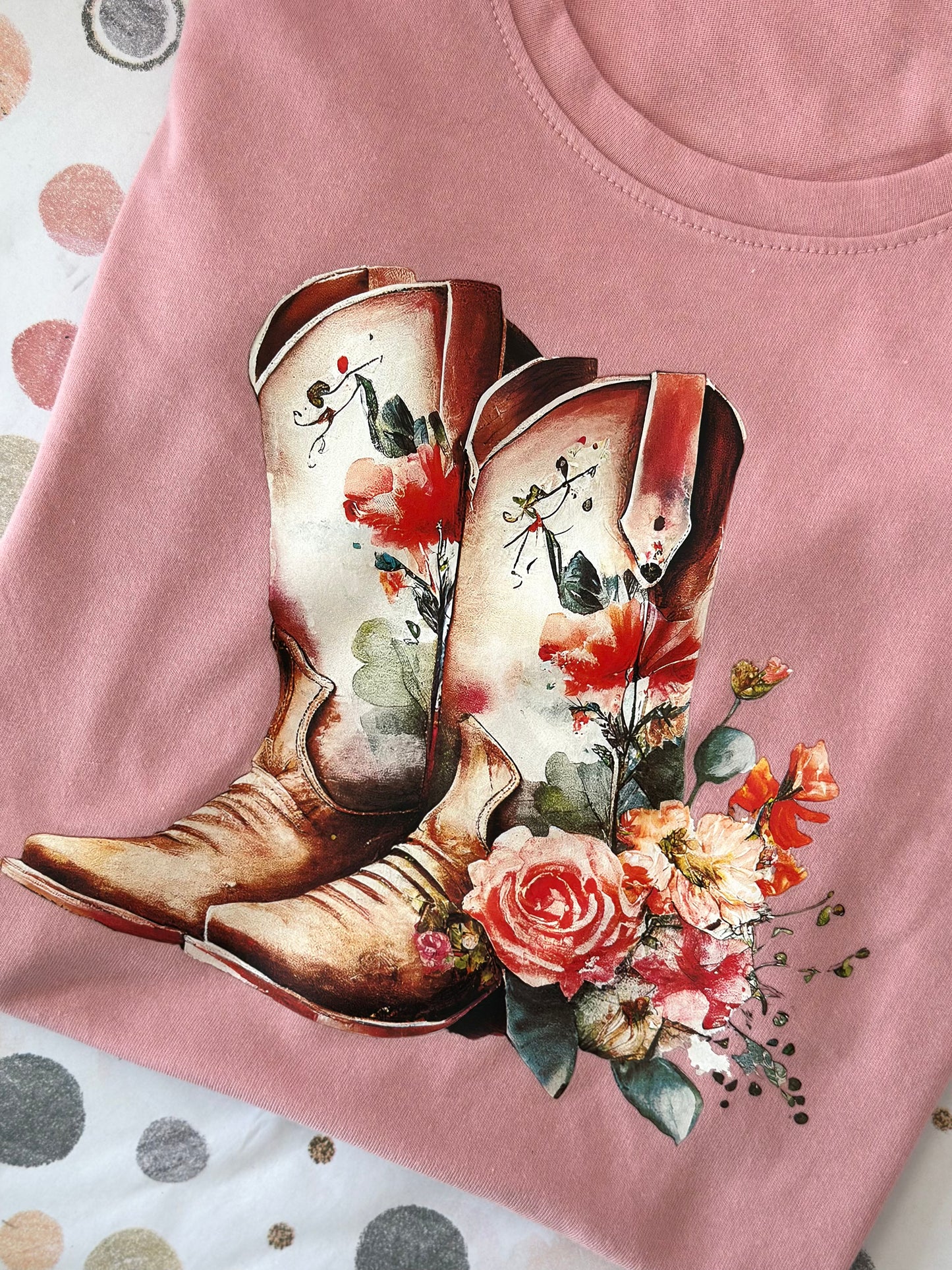 Floral Boots Graphic Tee