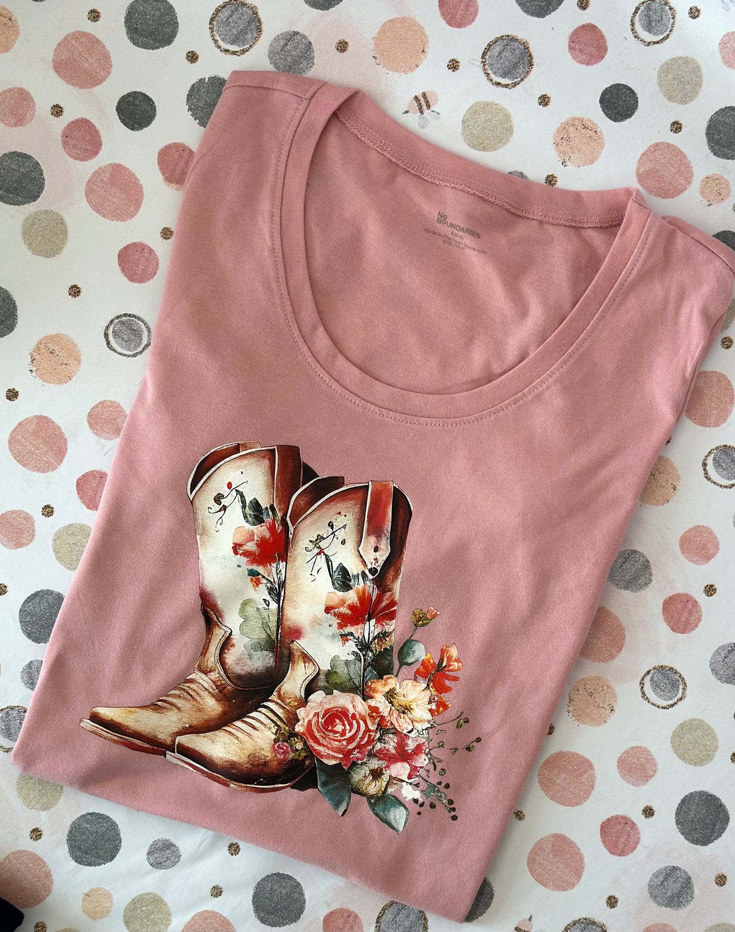 Floral Boots Graphic Tee