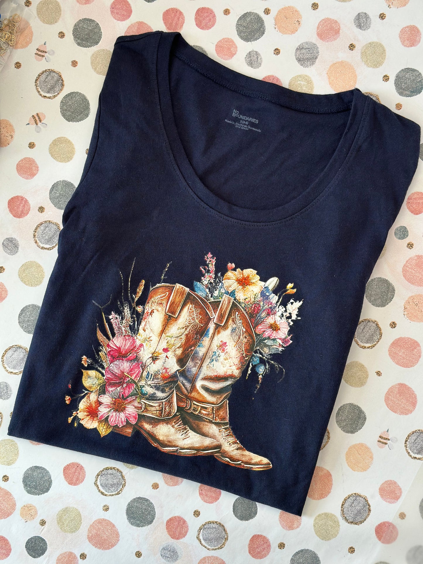 Floral Boots Graphic Tee