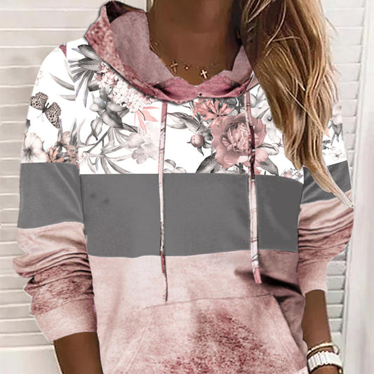 Hooded Printed Hooded Fleece Sweatshirt