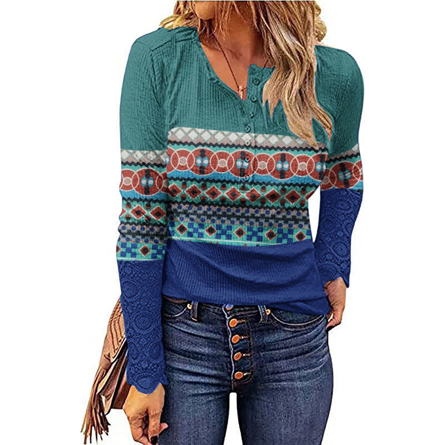 Crochet Lace Sleeve Thermal