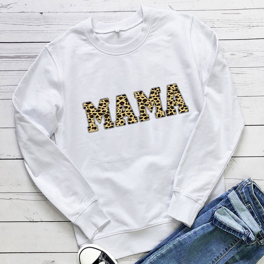 Mama Leopard Print Sweatshirt