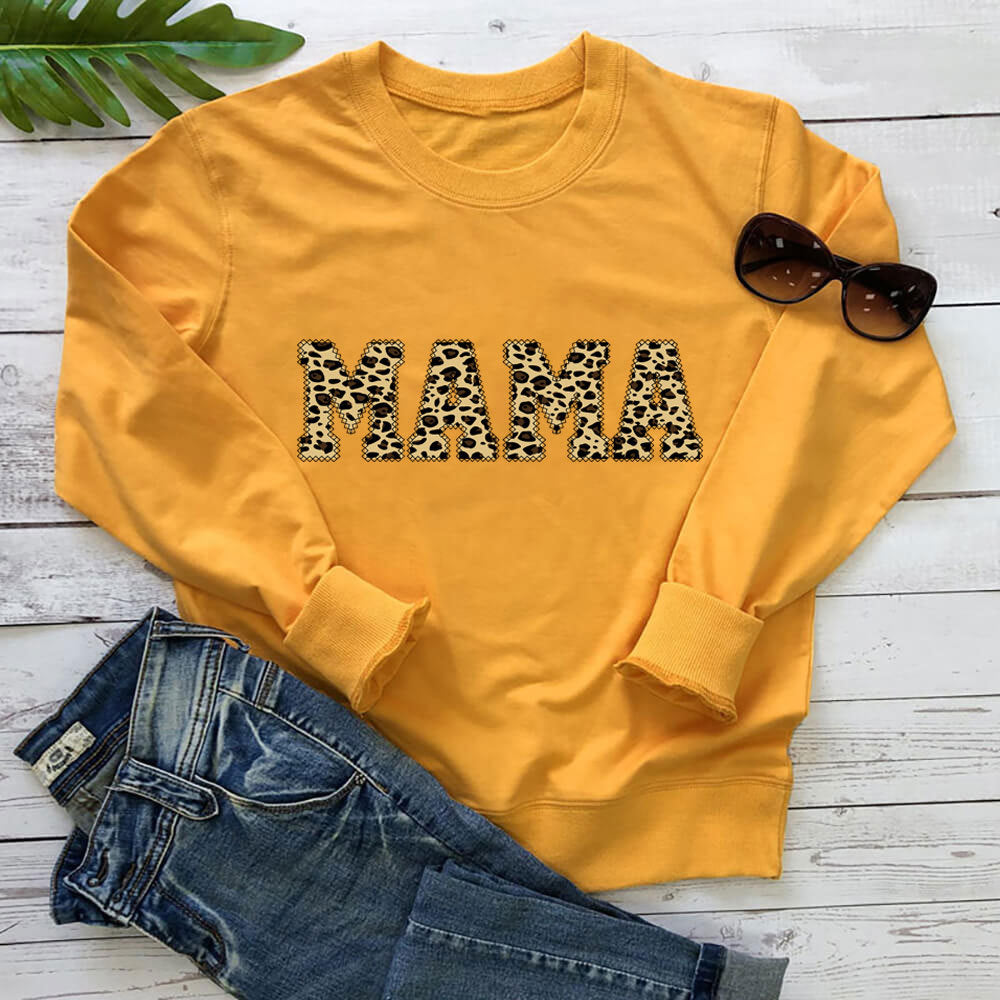 Mama Leopard Print Sweatshirt