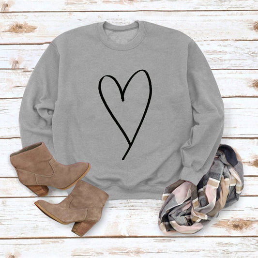 Minimalist Single Heart Sweatshirt