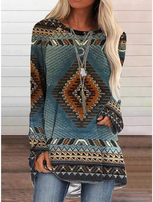 Long Retro Ethnic Style Shirt