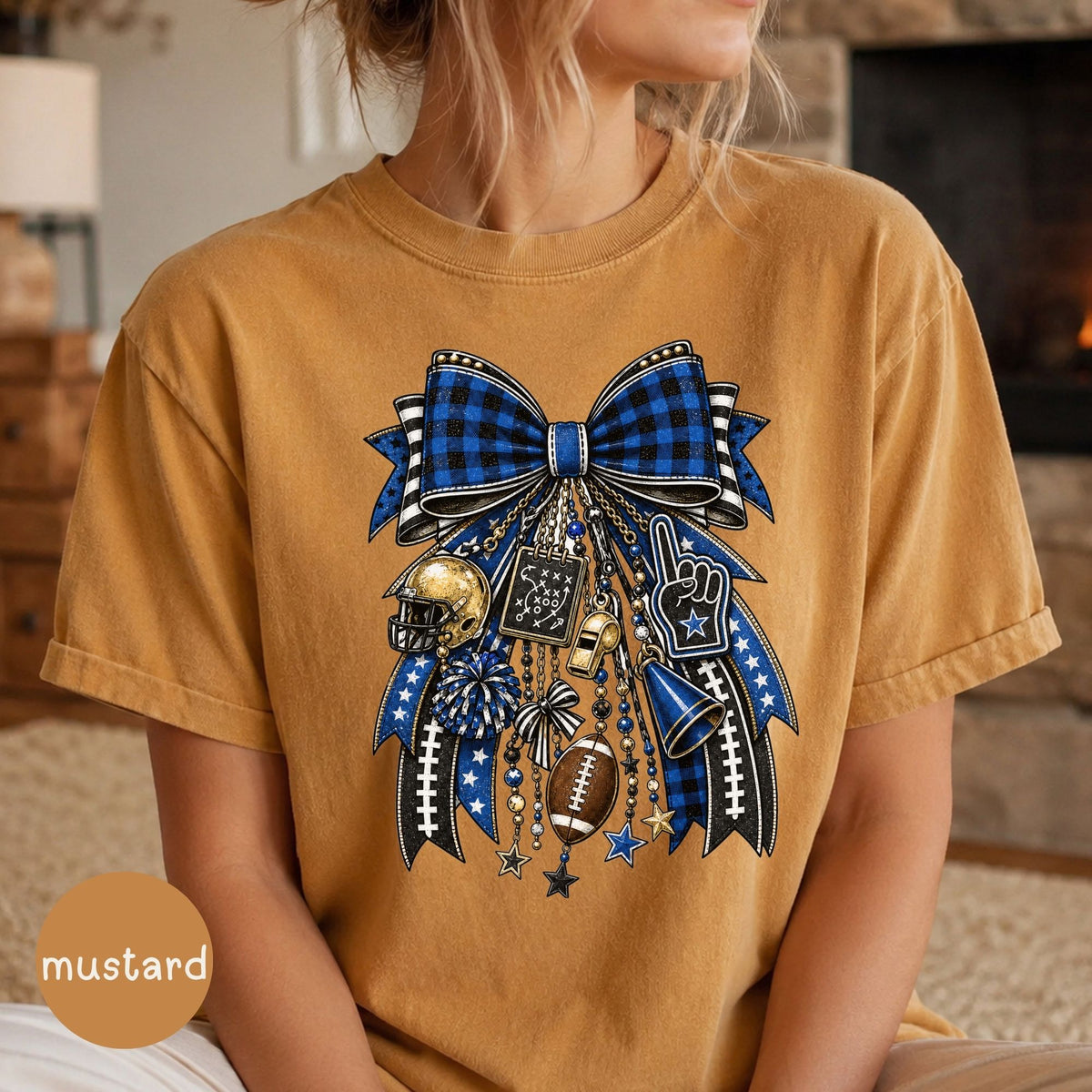 Game Day Shirt, Comfort Colors Football T-Shirt, Fall Football Tee, Team Spirit Apparel, Football Mom Shirt